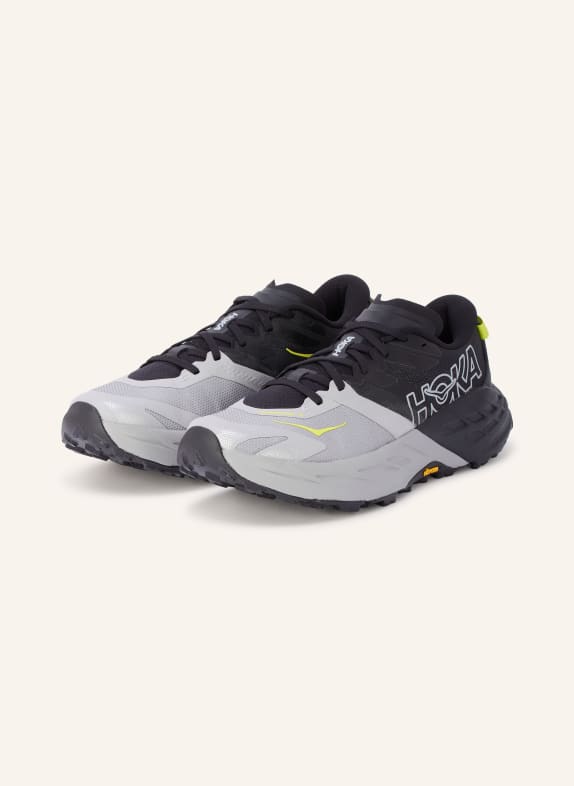 HOKA SPEEDGOAT 7 Trail Running Shoes GRAY / NEON YELLOW / BLACK