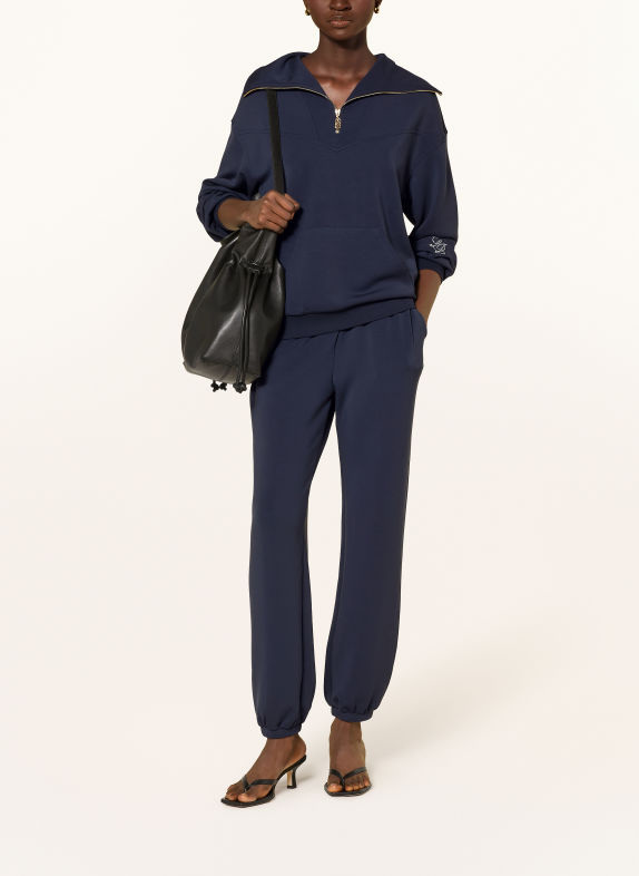 LIU JO Set: Sweat-Troyer en sweatpants met sierstenen DONKERBLAUW