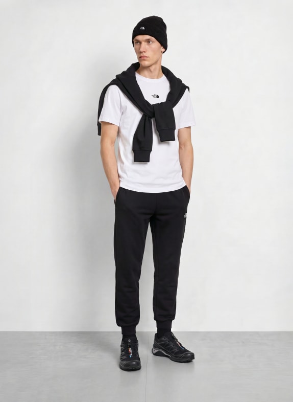 THE NORTH FACE T-shirt ESSENTIAL CENTER WIT / ZWART