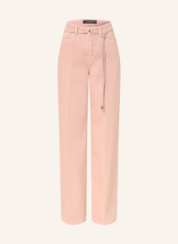 MARC CAIN Jean wide leg WARRI avec strass 217 peach beige