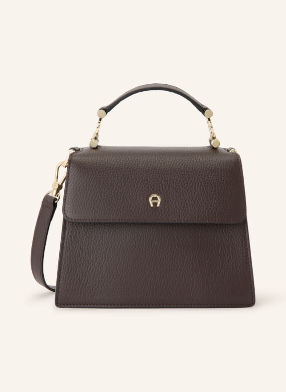 AIGNER DELIA MEDIUM handbag DARK BROWN / GOLD