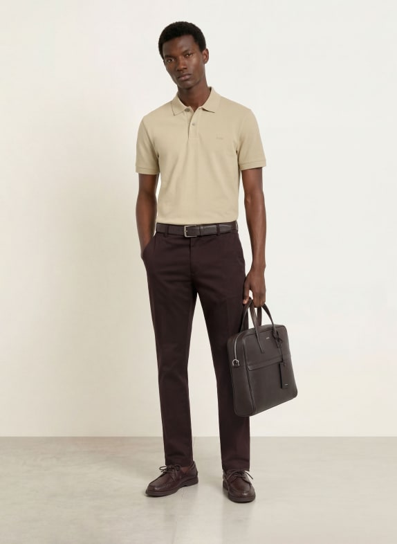 BOSS Tricou polo piqué PALLAS, croială regulară MARO DESCHIS