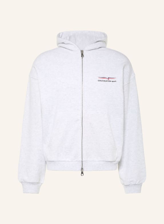 COLE BUXTON Sweat zippé CB SPORT GRIS CLAIR / ROUGE / BLEU FONCÉ
