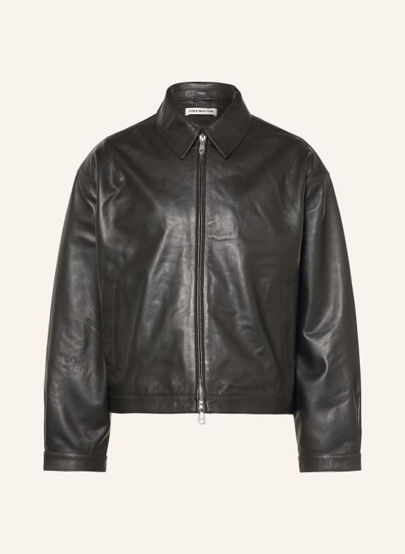 COLE BUXTON Lederjacke DUNKELBRAUN