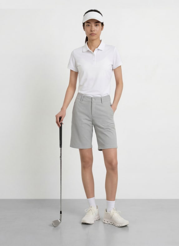 ALBERTO Golfshort ALINA-K-B - FX4 DRY COOLER® met sierstenen LICHTGRIJS