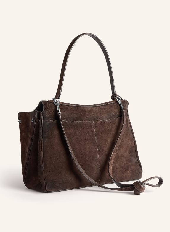 BALENCIAGA sac à main MARRON FONCÉ / ARGENT