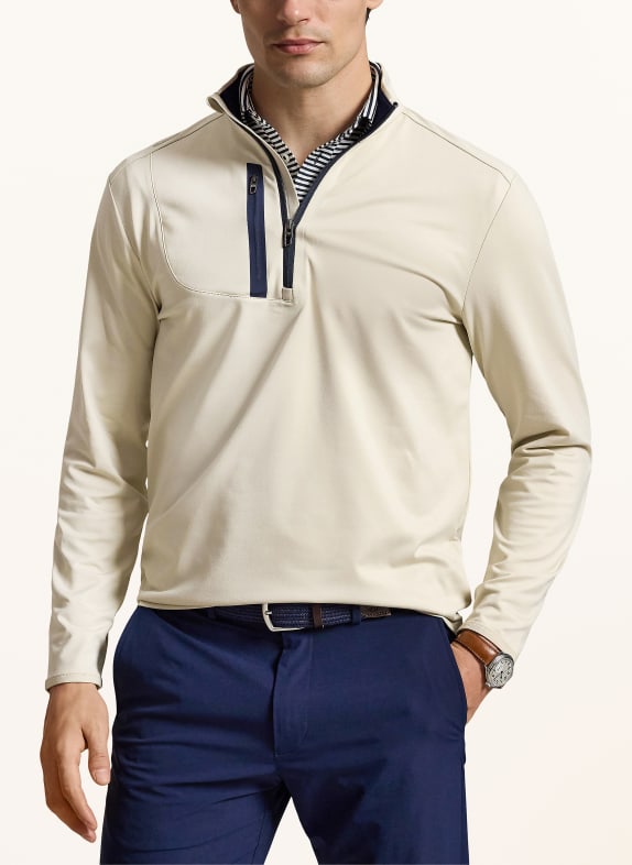 RLX RALPH LAUREN Tricou funcțional ECRU / ALBASTRU ÎNCHIS