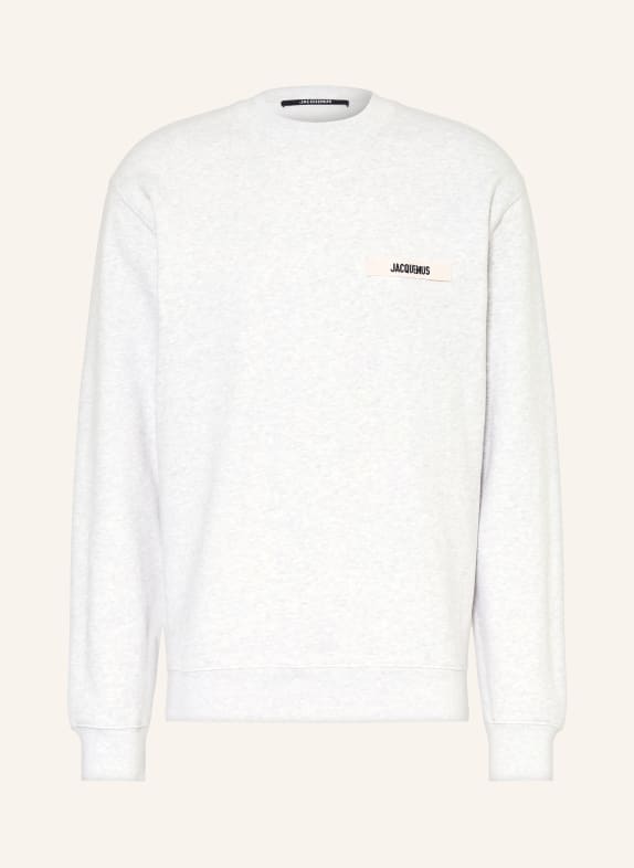 JACQUEMUS Sweat-shirt LE SWEATSHIRT GROS GRAIN GRIS CLAIR / NOIR
