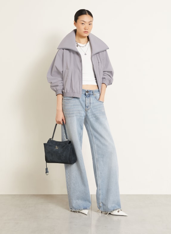 BALENCIAGA Sac à main RODEO SMALL GRIS FONCÉ / ARGENT