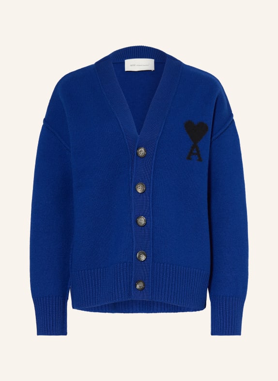 AMI PARIS Strickjacke BLAU / SCHWARZ