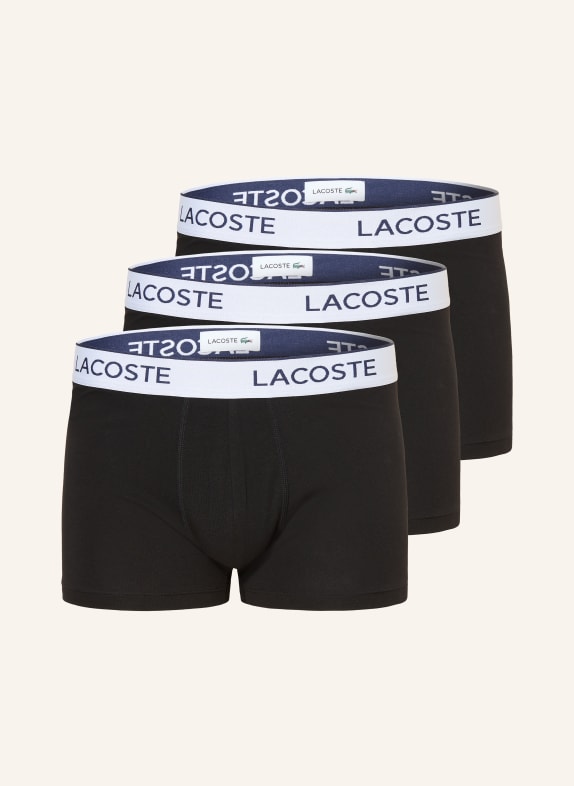 LACOSTE 3-pack boxer shorts BLACK