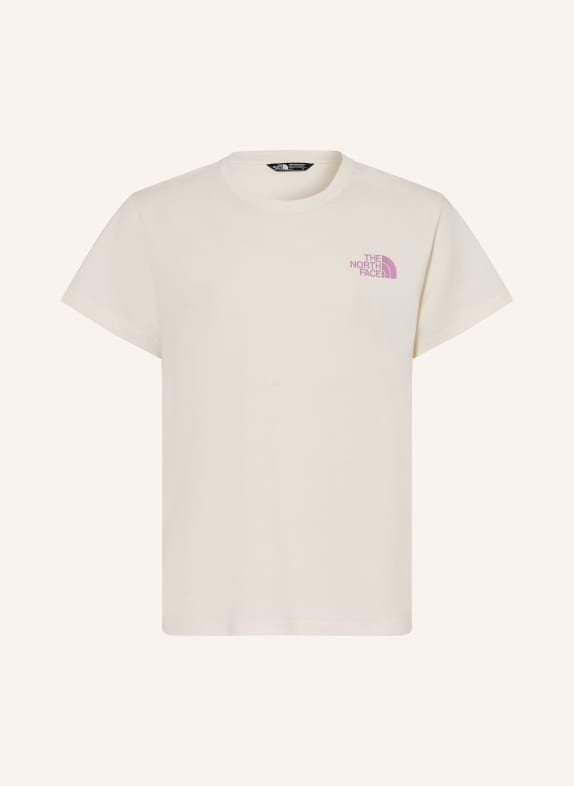 THE NORTH FACE T-shirt ECRU / PURPLE