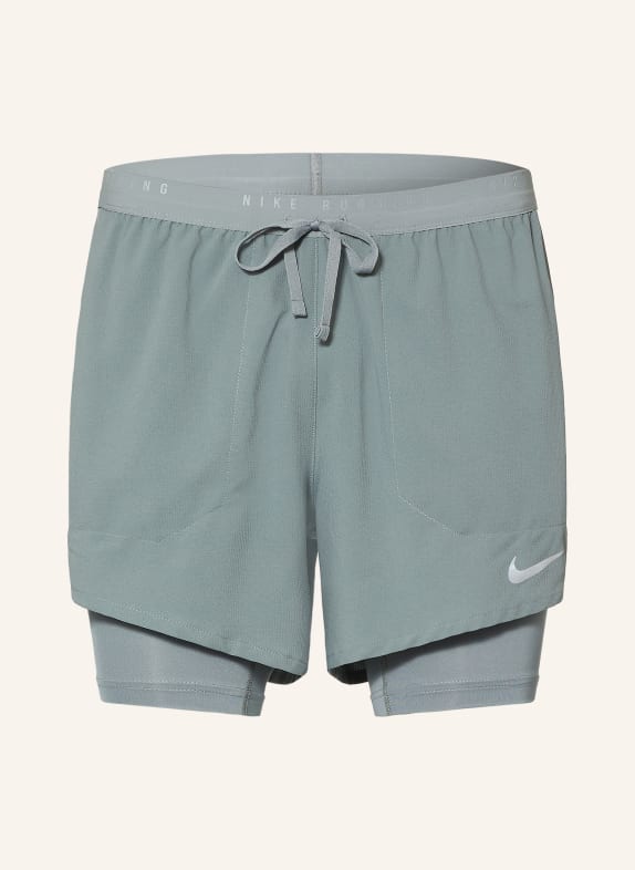 Nike Bežecké šortky 2 v 1 STRIDE ŠEDÁ