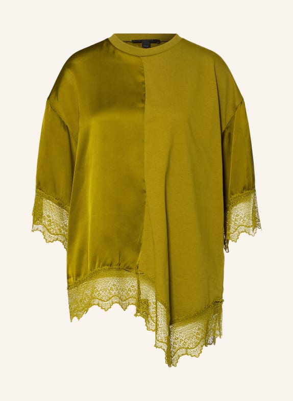 ALLSAINTS LENNY shirt blouse in mixed materials KHAKI