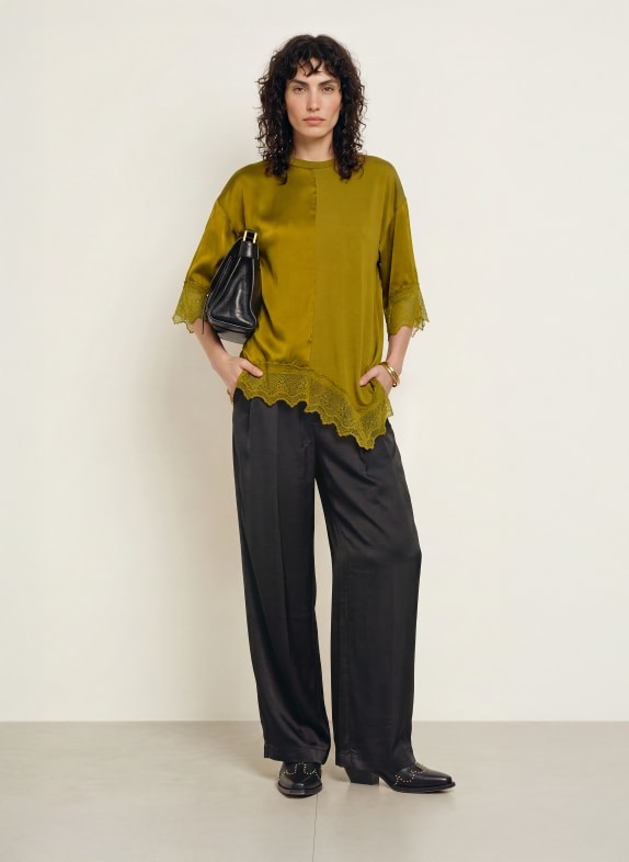 ALLSAINTS Blouse LENNY in verschillende materialen KAKI