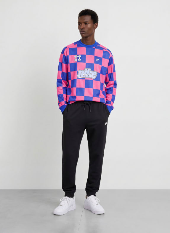Nike Tricou cu mânecă lungă SPORTSWEAR CLUB ALBASTRU / ROZ