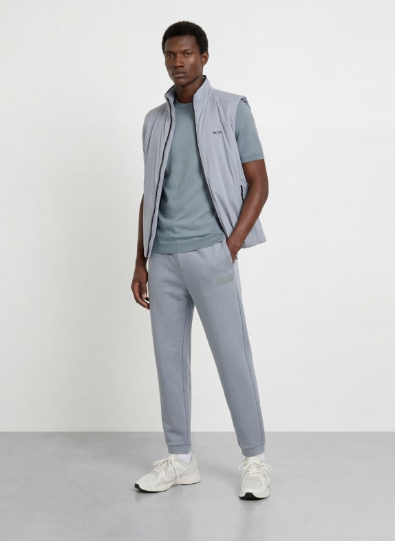 BOSS Tricou din tricot MOMENTUM-LITE GRI ÎNCHIS