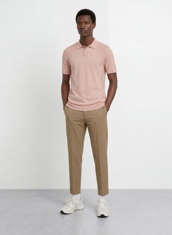 BOSS Strikket poloshirt MOMENTUM LITE  Regular Fit LYSEORANGE