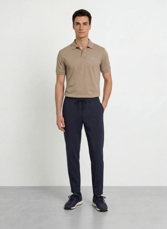 BOSS Tricou polo din jersey PIO KAKI