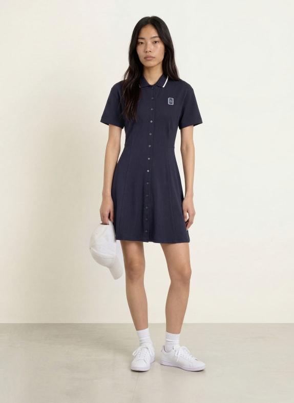 LACOSTE Poloklänning i piqué MÖRKBLÅ / VIT