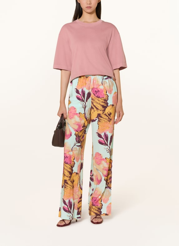 Y.A.S. Marlene-broek ORANJE / DONKERPAARS / MINT