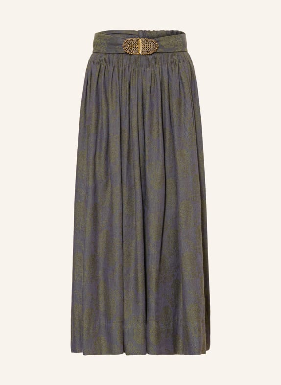 Gottseidank Traditional apron with linen DARK BROWN / KHAKI / BLUE