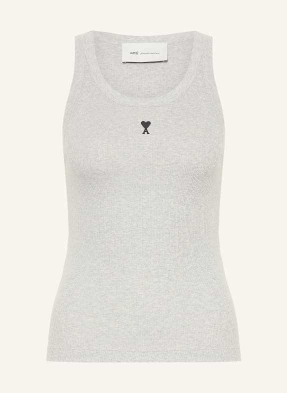 AMI PARIS Top LICHTGRIJS / ZWART