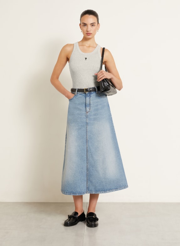 AMI PARIS Top LICHTGRIJS / ZWART