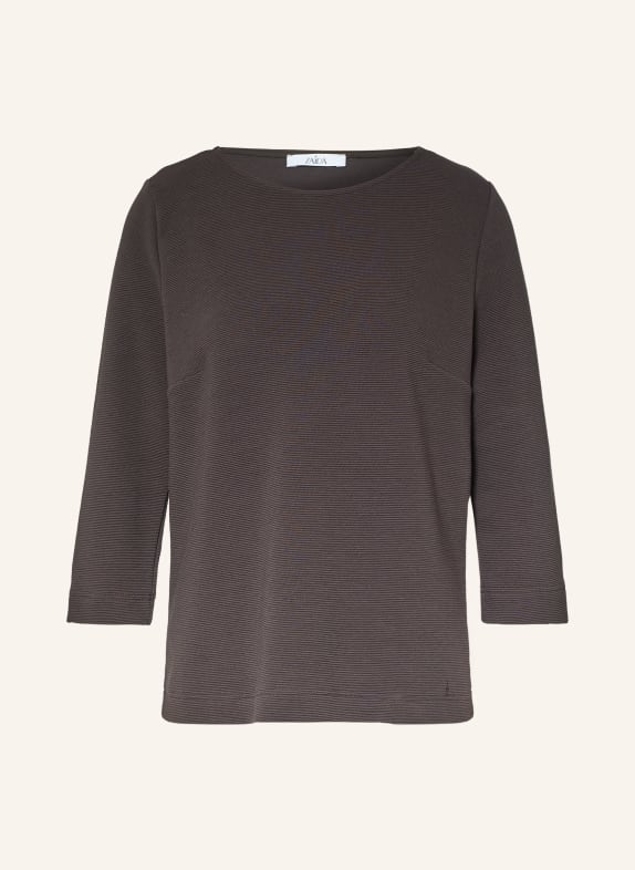ZAÍDA Shirt with 3/4-length sleeves DARK BROWN