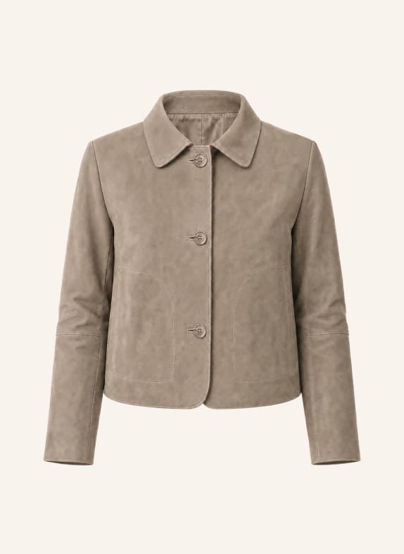 RICANO JEENA leather jacket BEIGE
