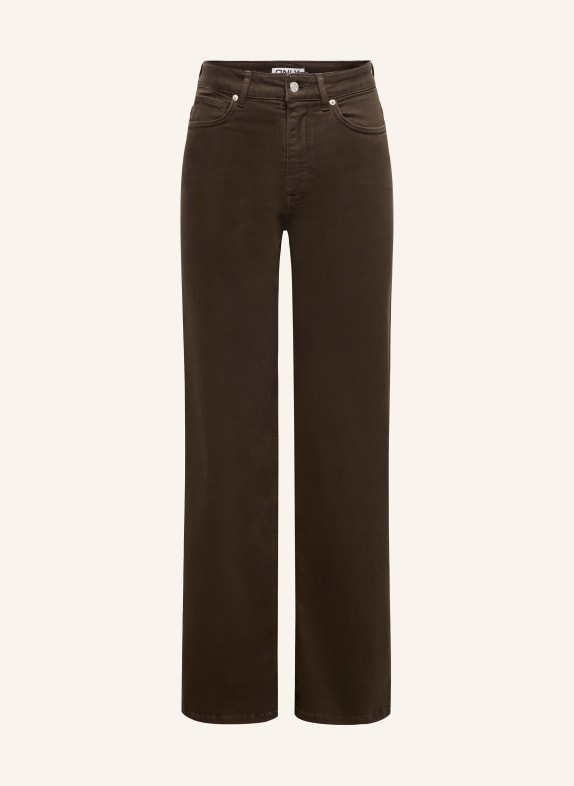 ONLY Wide Leg Jeans Dark Brown Denim