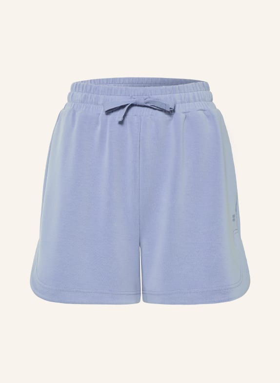 Sweaty Betty Pantaloni scurți din material de trening ALBASTRU-CENUȘIU