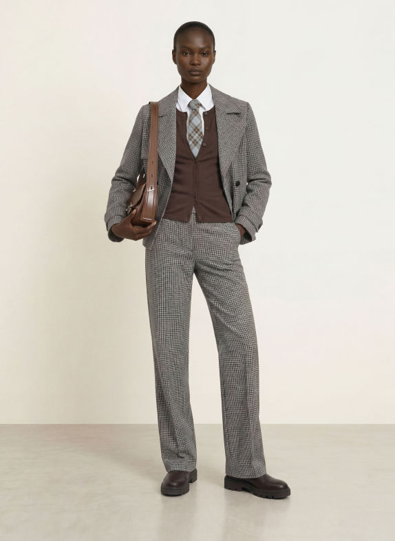 SAMSØE  SAMSØE Trousers SAHEAVEN GRAY / BLACK