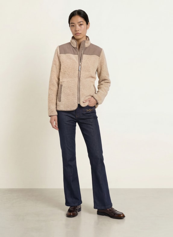 MOS MOSH Veste en fourrure synthétique MMELISA ELI BEIGE / TAUPE