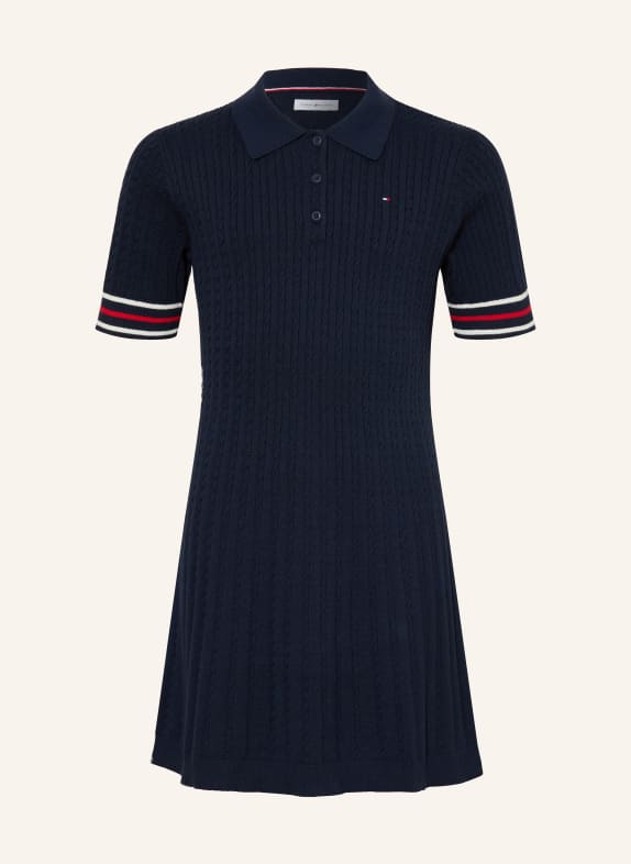 TOMMY HILFIGER Rochie polo din tricot ALBASTRU ÎNCHIS
