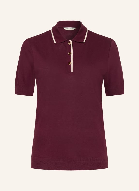 GANT Strick-Poloshirt DUNKELLILA