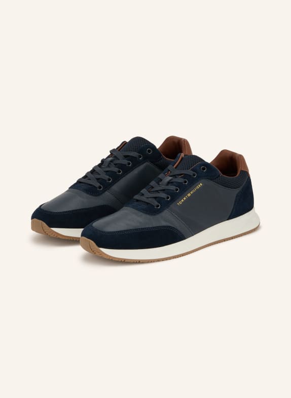 TOMMY HILFIGER Sneakers MÖRKBLÅ / BRUN