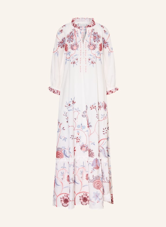 dea kudibal TUSNELDADEA Dress with 3/4-Sleeve WHITE / LIGHT RED / LIGHT BLUE