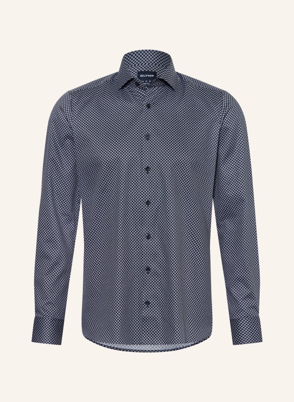OLYMP Chemise Level Five coupe ajustée BLEU FONCÉ / VERT / BLANC