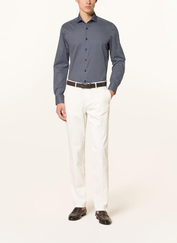 OLYMP Hemd Level Five body fit DUNKELBLAU / GRÜN / WEISS