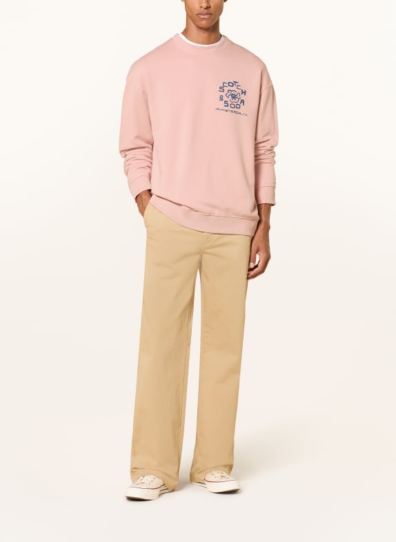 SCOTCH & SODA Sweatshirt VIEUX ROSE / BLAUW