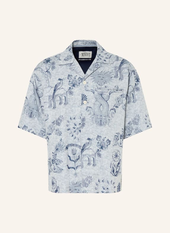 SCOTCH & SODA Loose-Fit Resort Shirt LIGHT BLUE / BLUE