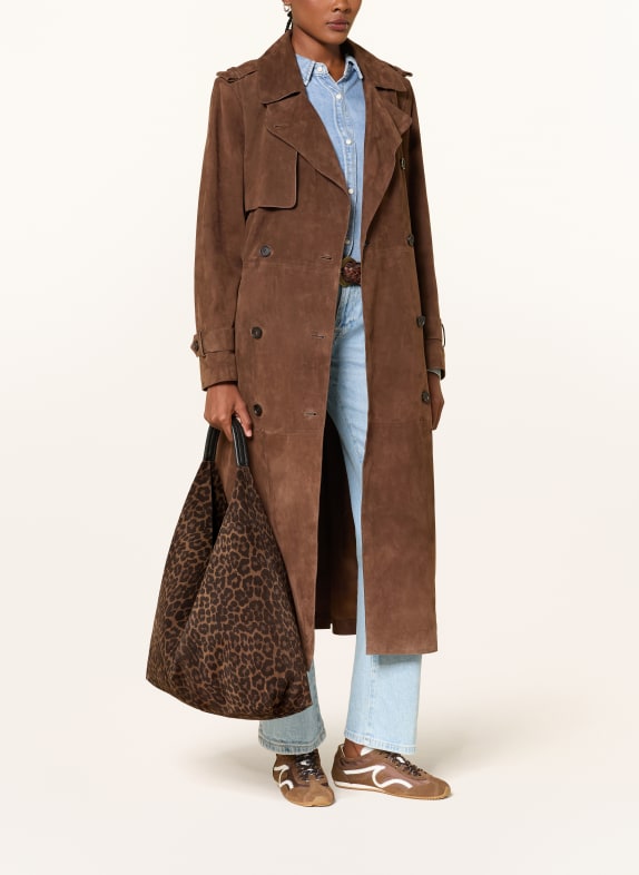 KURT GEIGER Buideltas met sierstenen MARRON FONCÉ / GOUD / ZWART