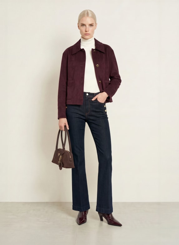 GUESS Veste GRACE aspect cuir LILAS FONCÉ