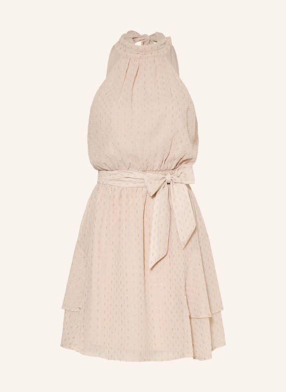 GUESS Kleid mit Glitzergarn BEIGE / GOLD
