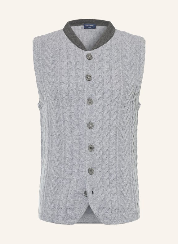 OLYMP Veste sans manches traditionnelle GRIS / GRIS FONCÉ