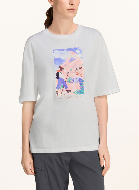 adidas TERREX Oversized-shirt TERREX SECRET PATHS AHEAD GRAPHIC WIT / PAARS / GROEN