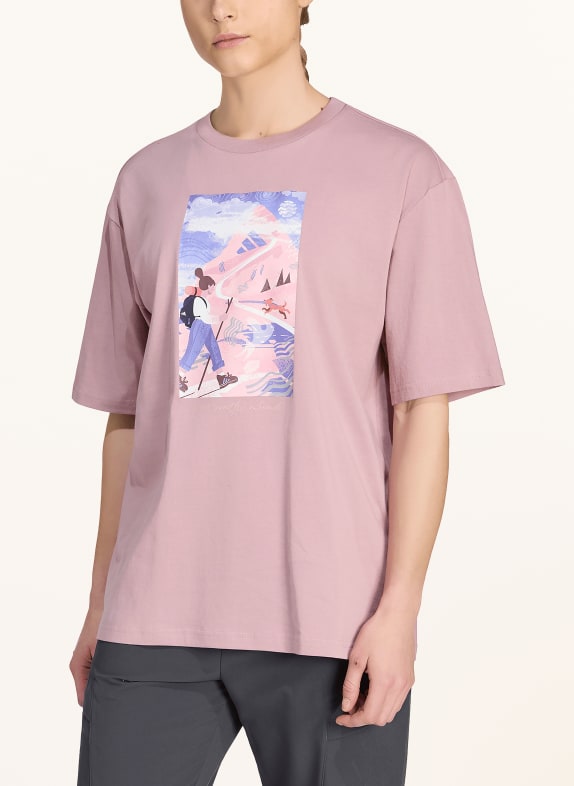 adidas TERREX Oversized-shirt TERREX SECRET PATHS AHEAD GRAPHIC VIEUX ROSE / ROZE / BLAUW