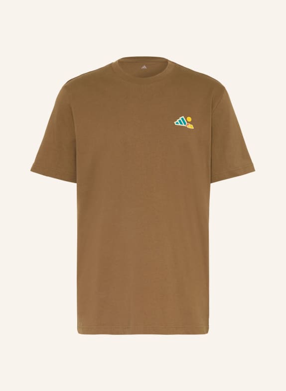 adidas TERREX T-Shirt TERREX CAMPER GRAPHIC BRAUN / PETROL / SCHWARZ