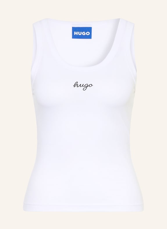 HUGO Top DAMATANK WIT / ZWART
